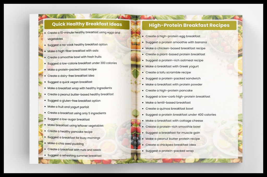 Healthy Cooking Prompts