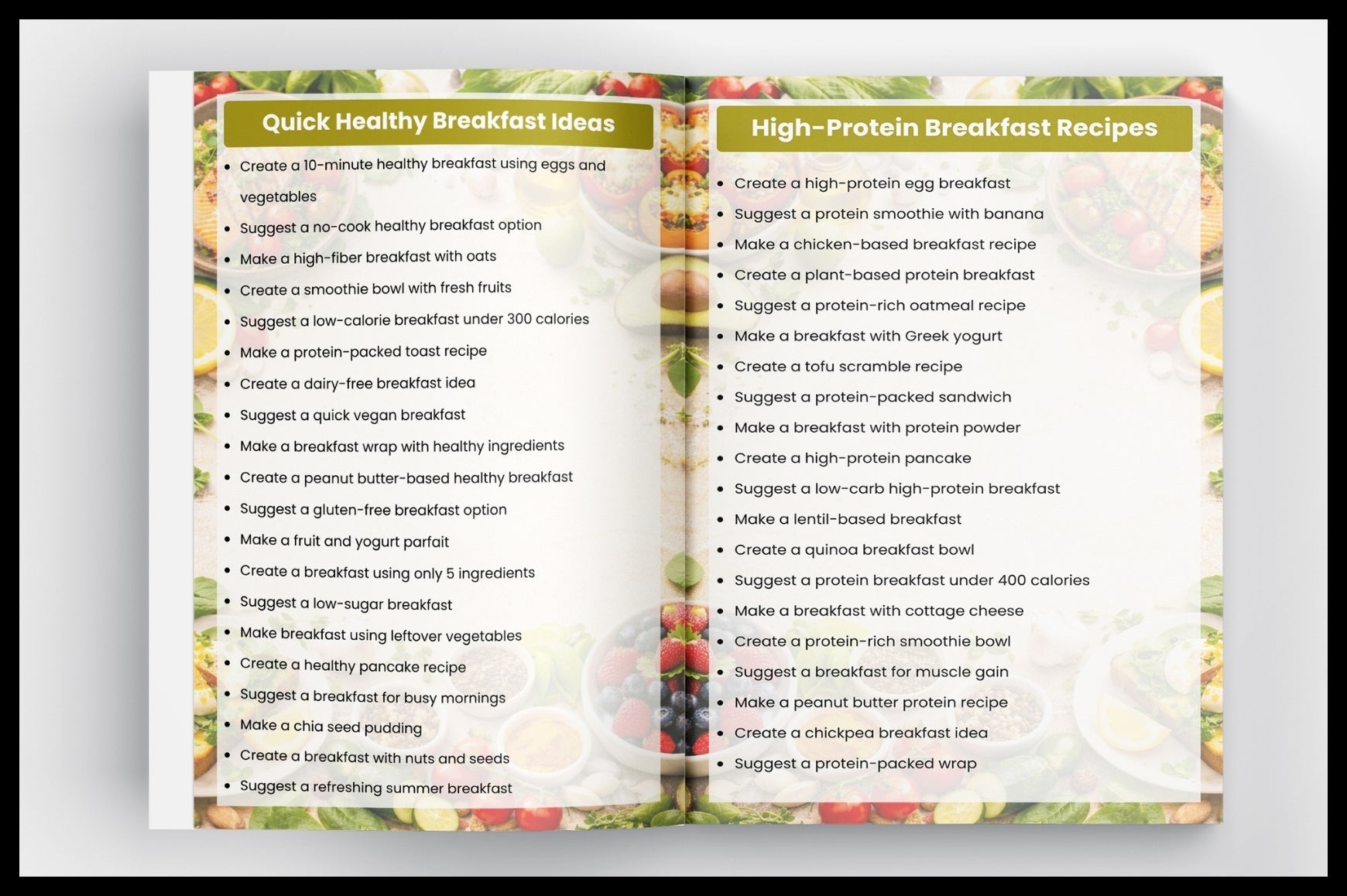 Healthy Cooking Prompts