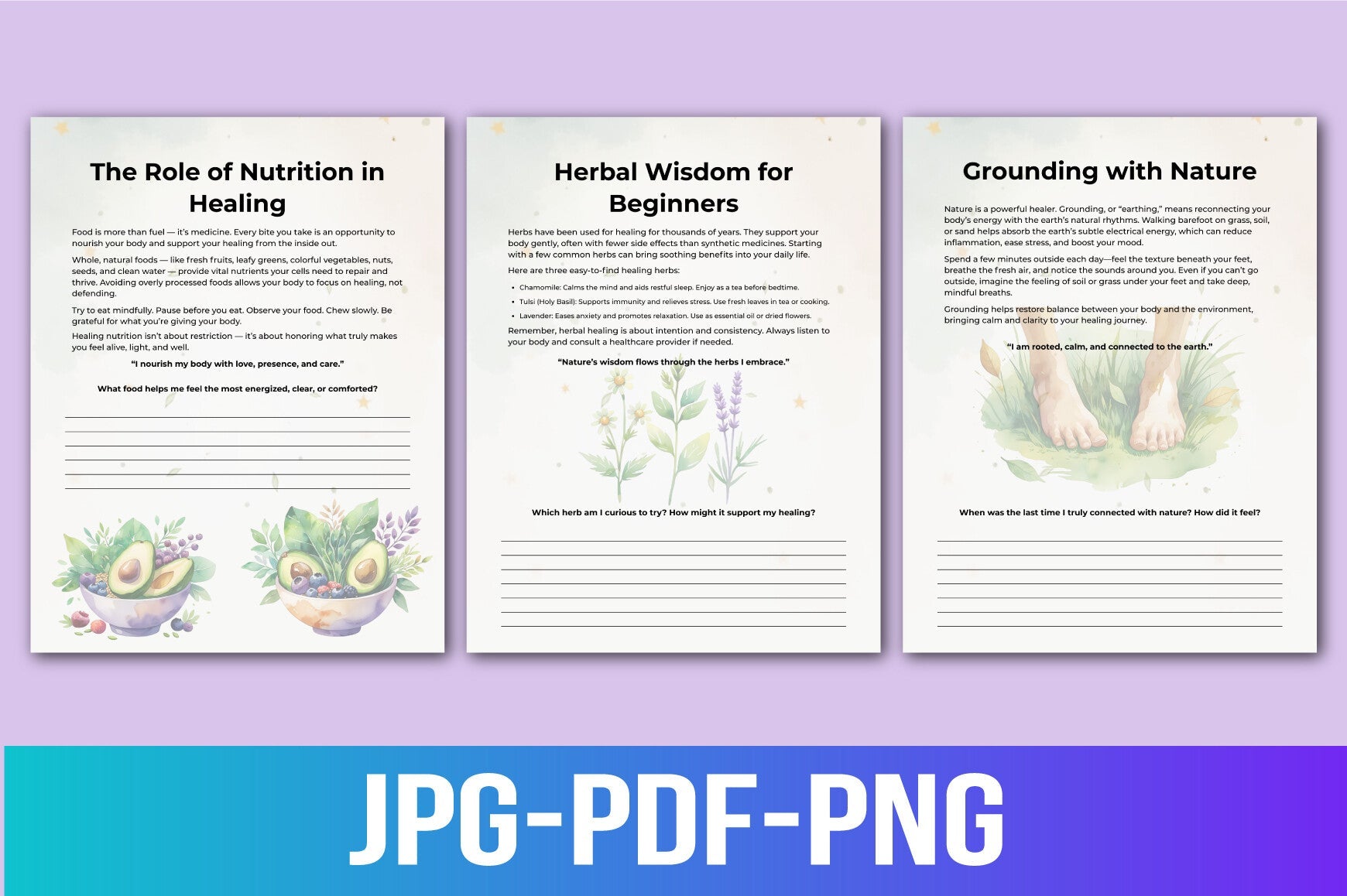 Natural Healing Guidance Planner