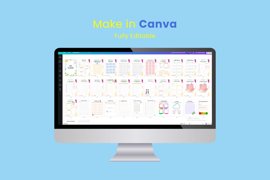 Yearly Activities Update Kids Planner