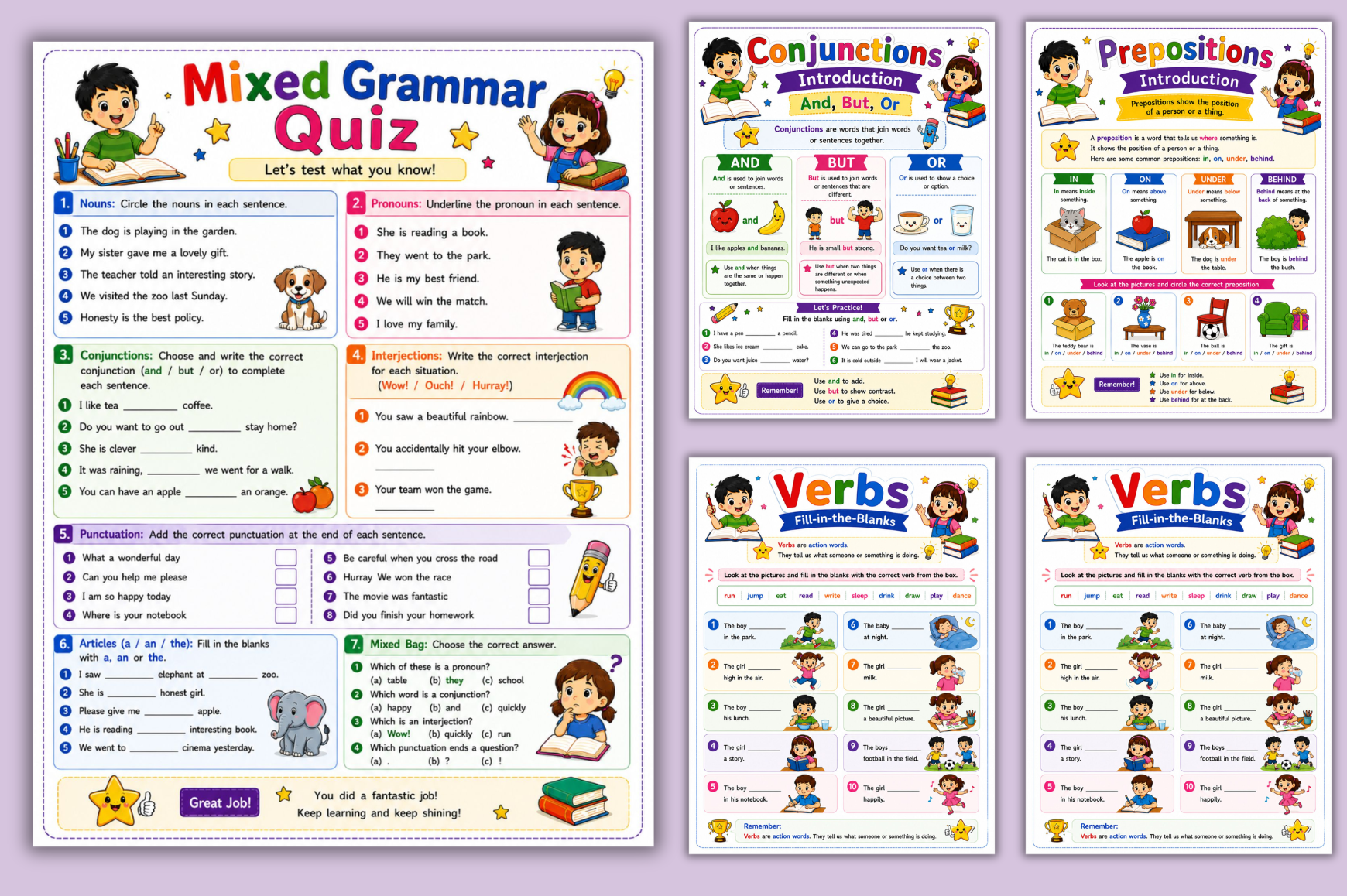 Fun Parts Of Speech Activities