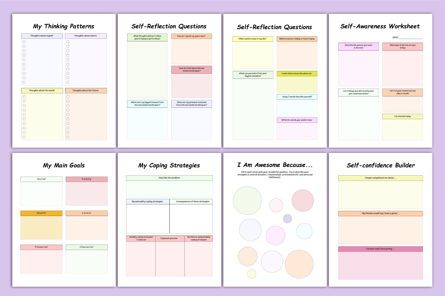 Self Confidence Planner