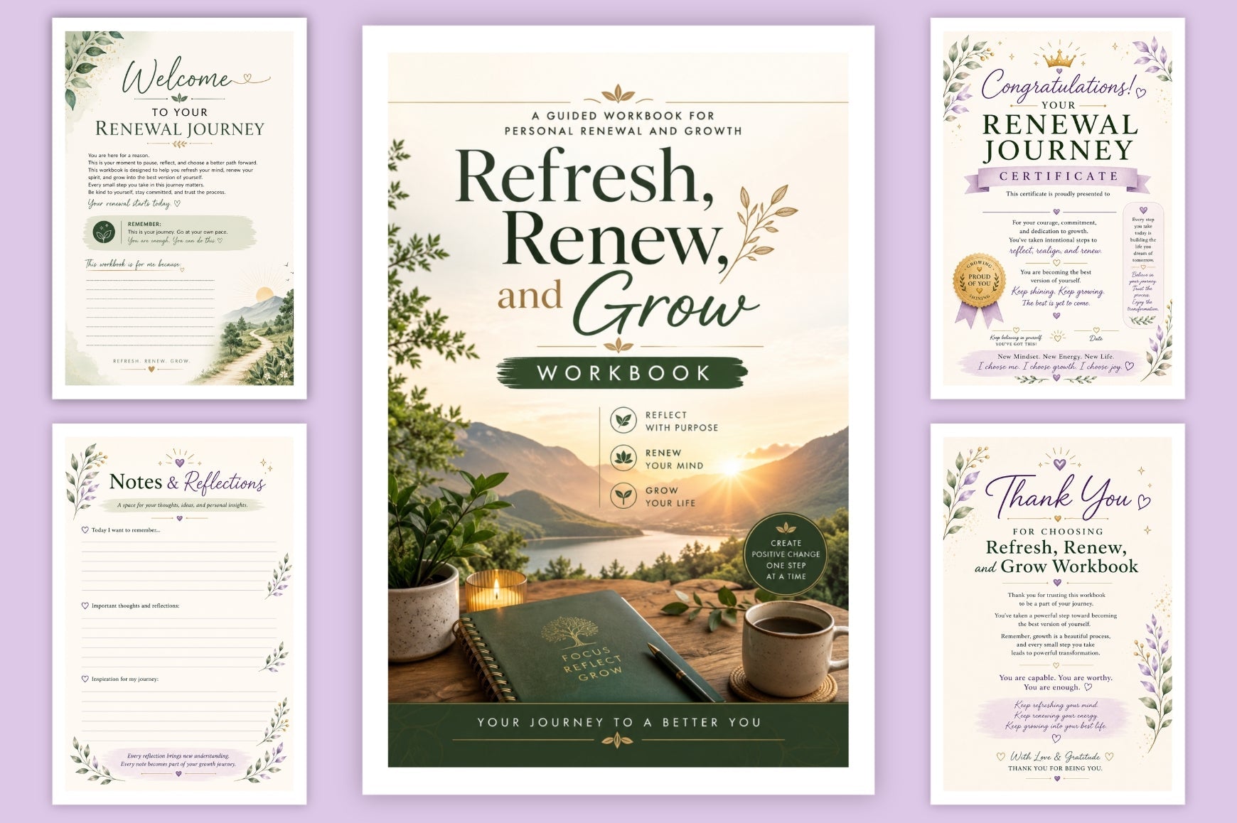 Refresh Renew And Grow Workbook