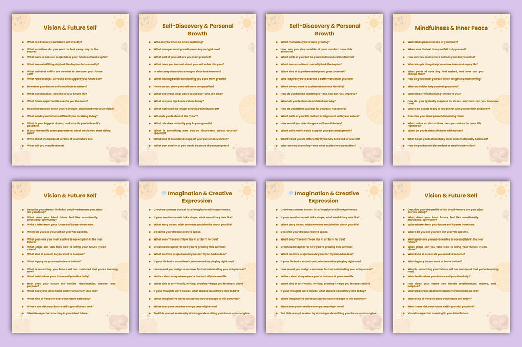 Summer Self-Reflection Prompts