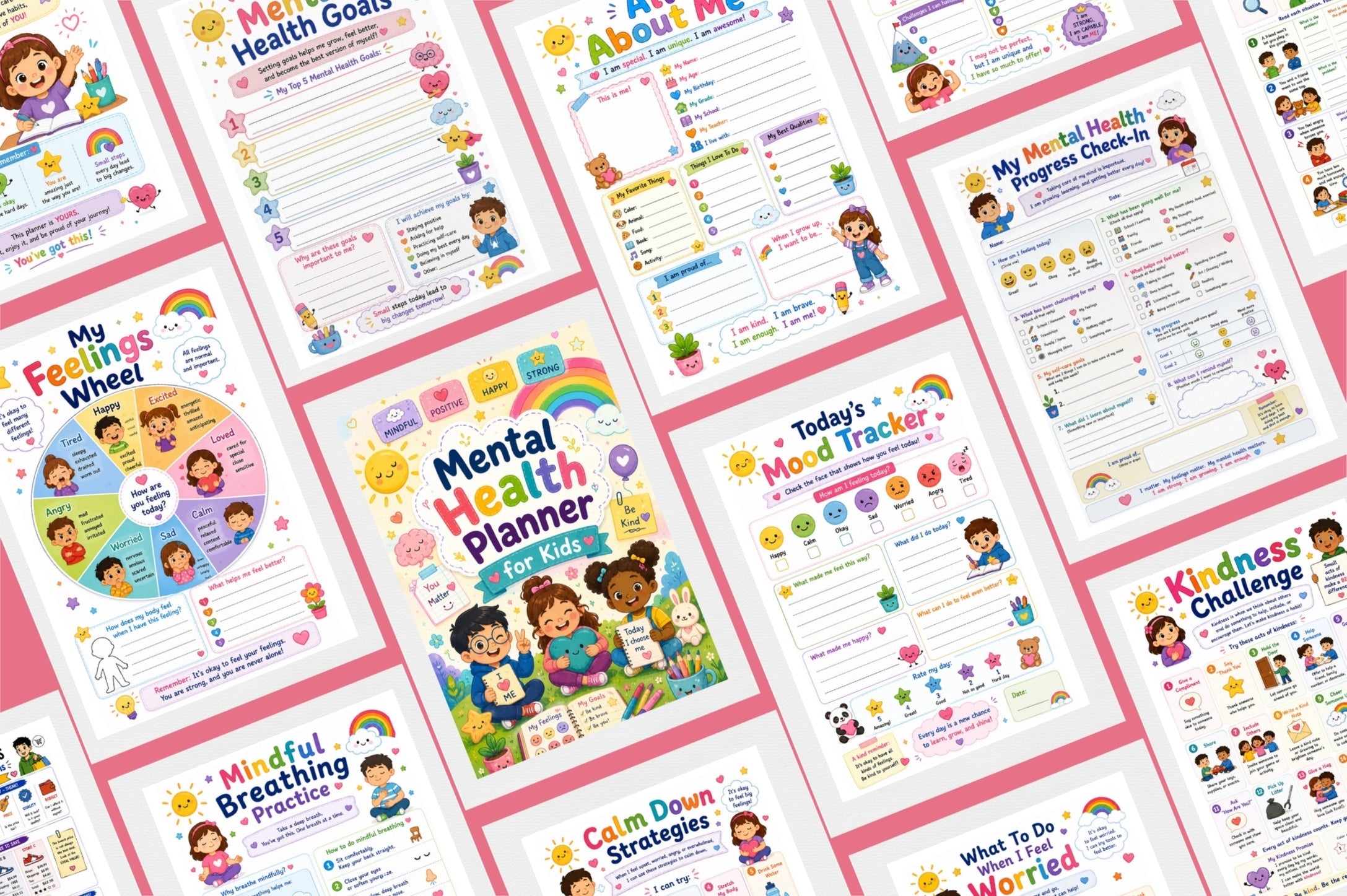Mental Health For Kids Planner