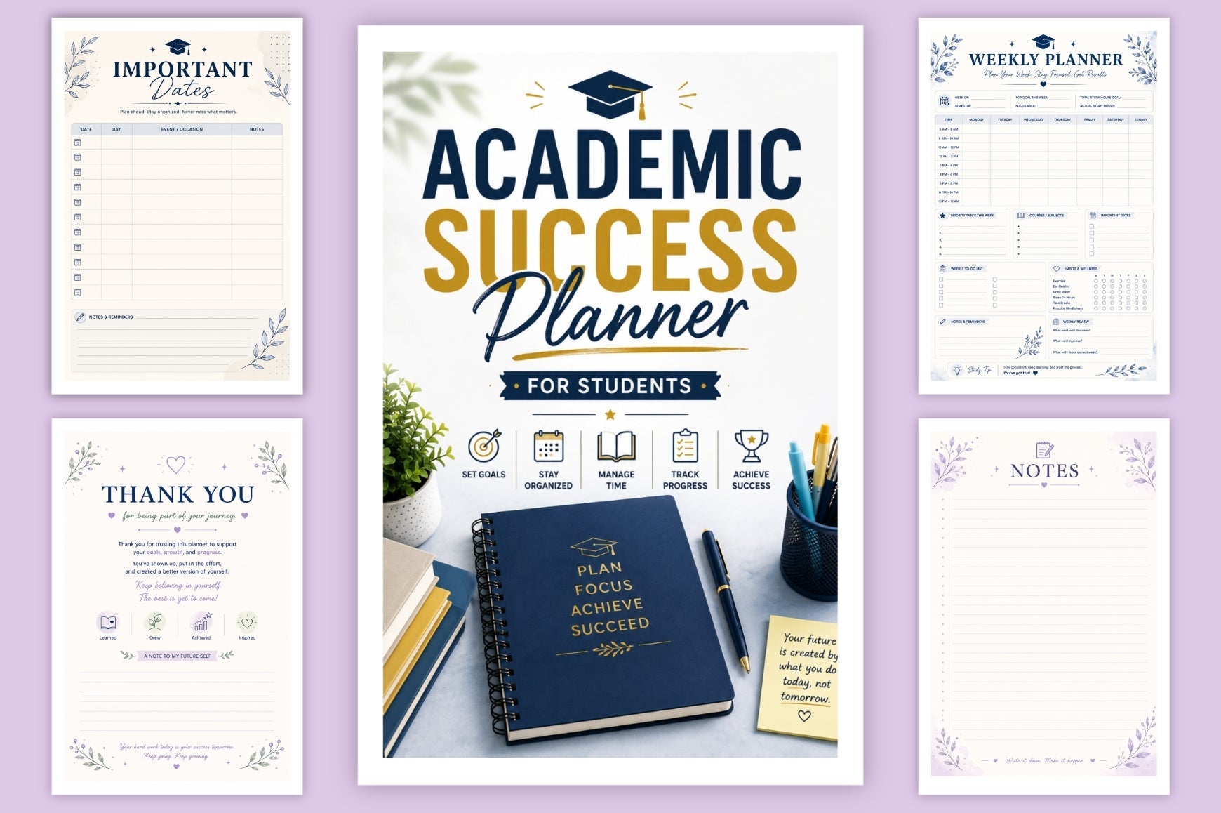 Academic Success For Students Planner