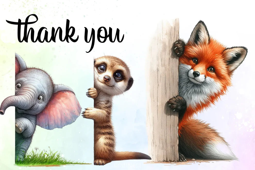 Animals Peeking Clipart Bundle