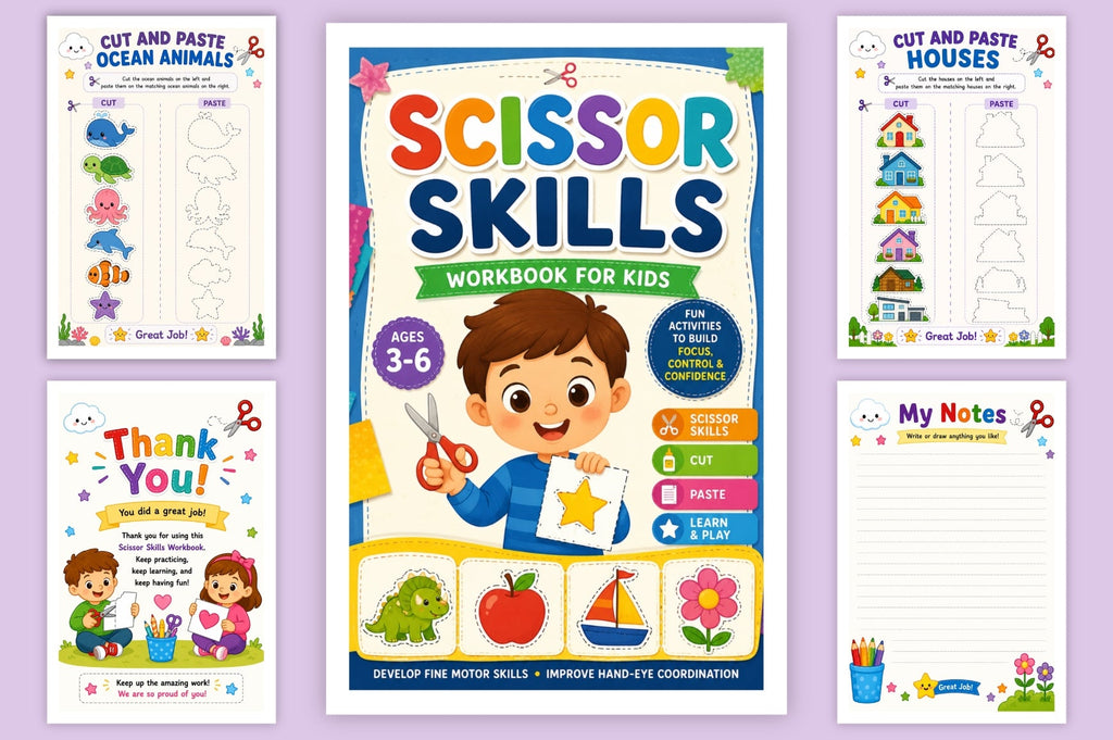 Scissor Skills For Kids Workbook