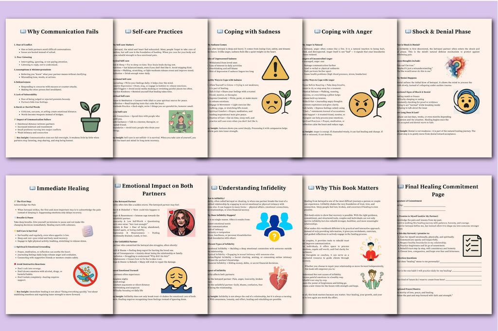 Affair Recovery Worksheets Planner