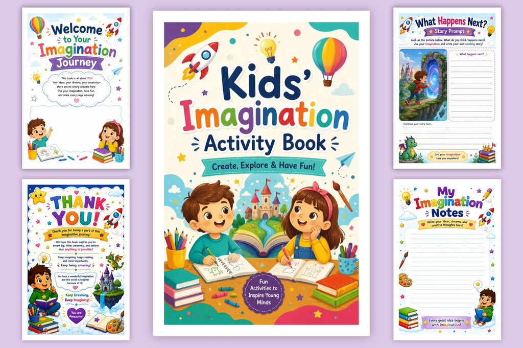 Kids Imagination Activity Book