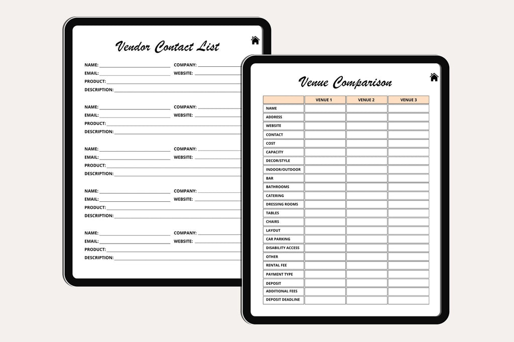 Editable Baby Shower Planner