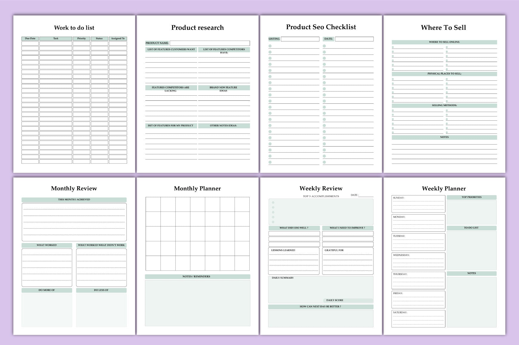 Project Management Planner