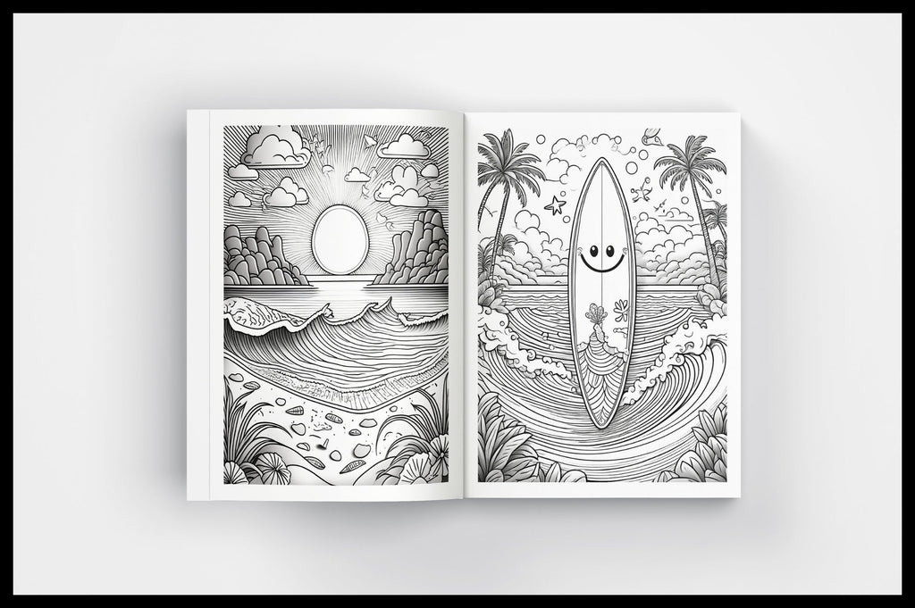 Summer Coloring Activities for Kids Workbook