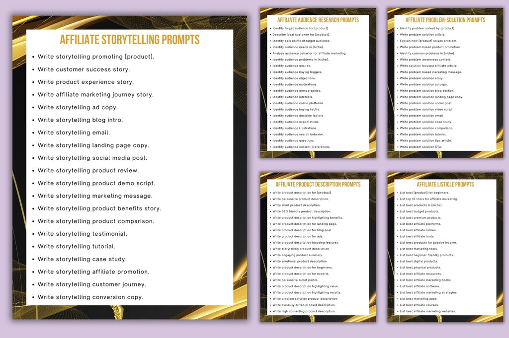 Affiliate Marketing Prompts