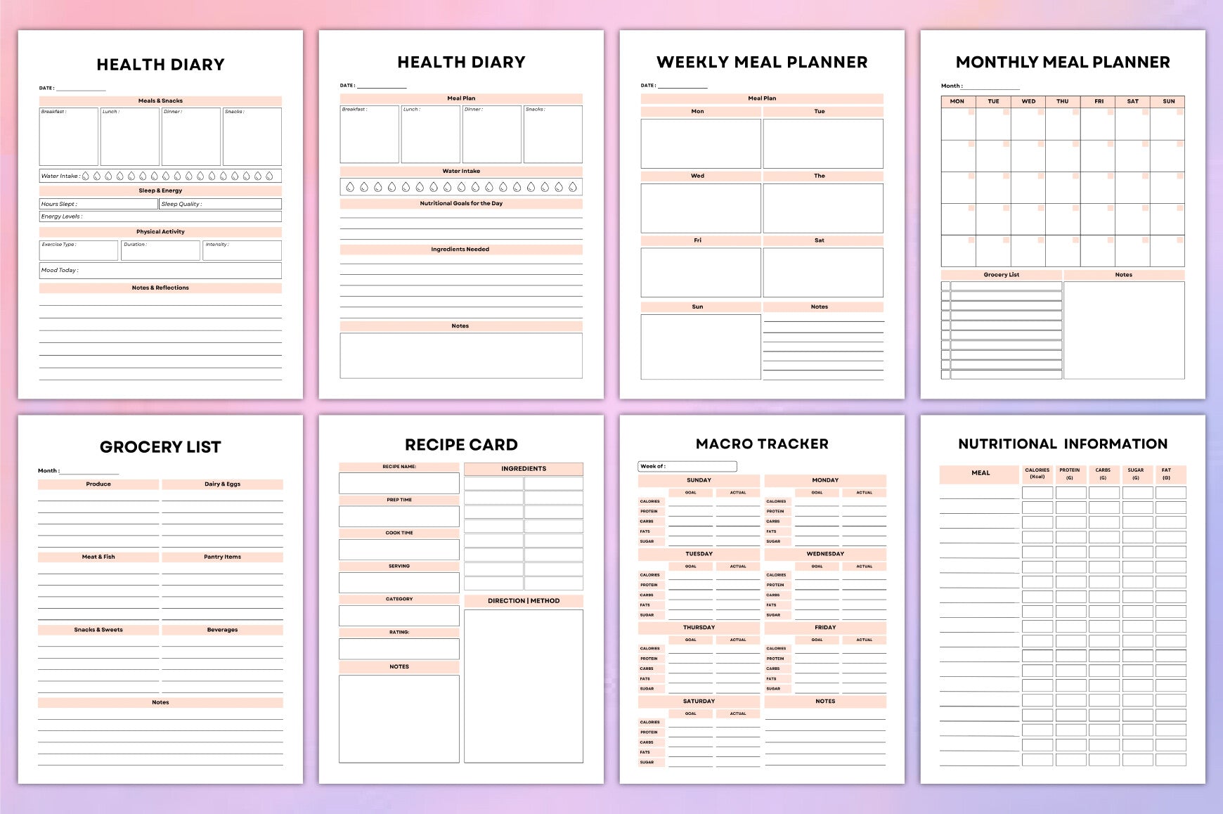 Fitness Meal Planner