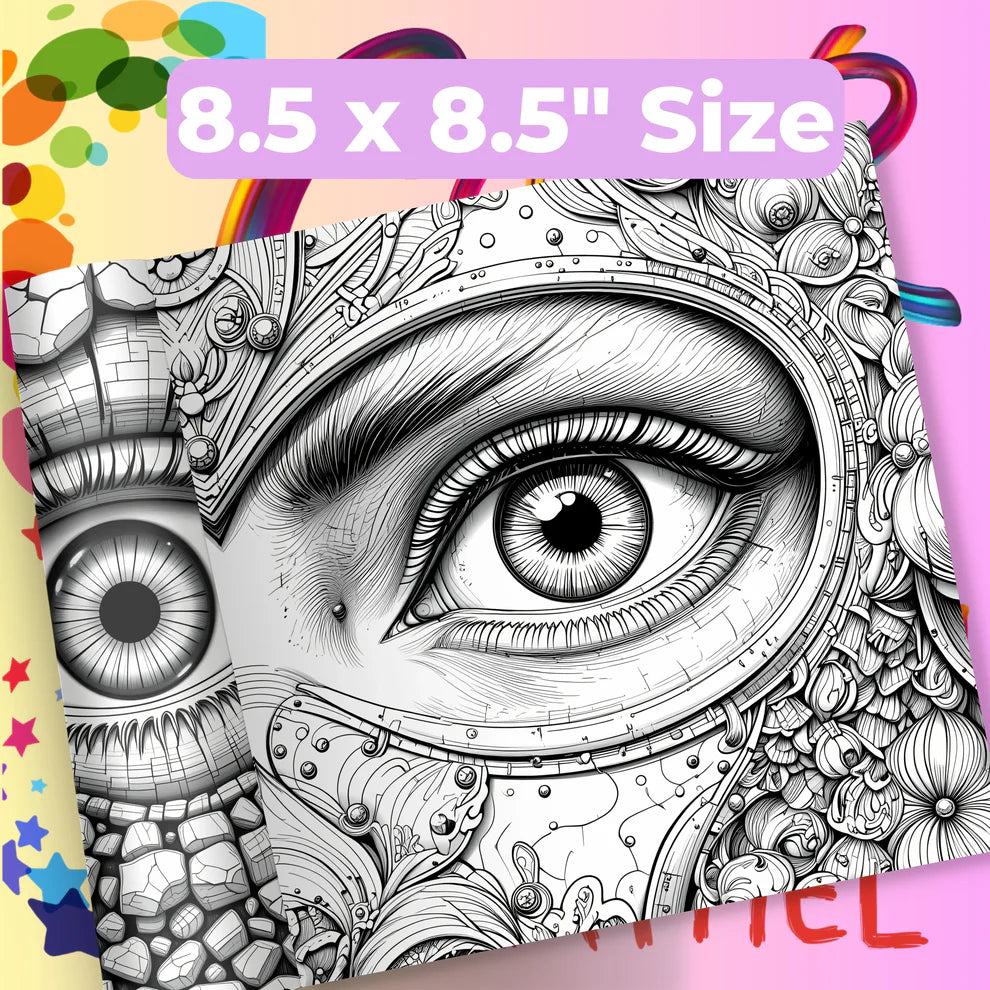 Fantasy Eyes Coloring Book Bundle