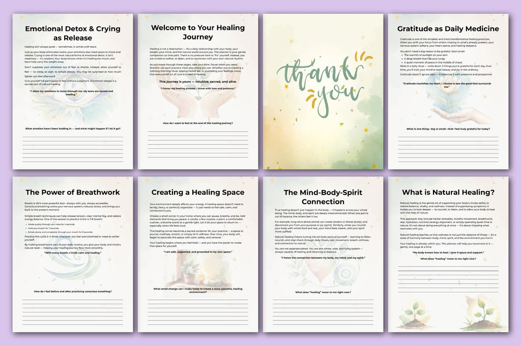 Natural Healing Guidance Planner