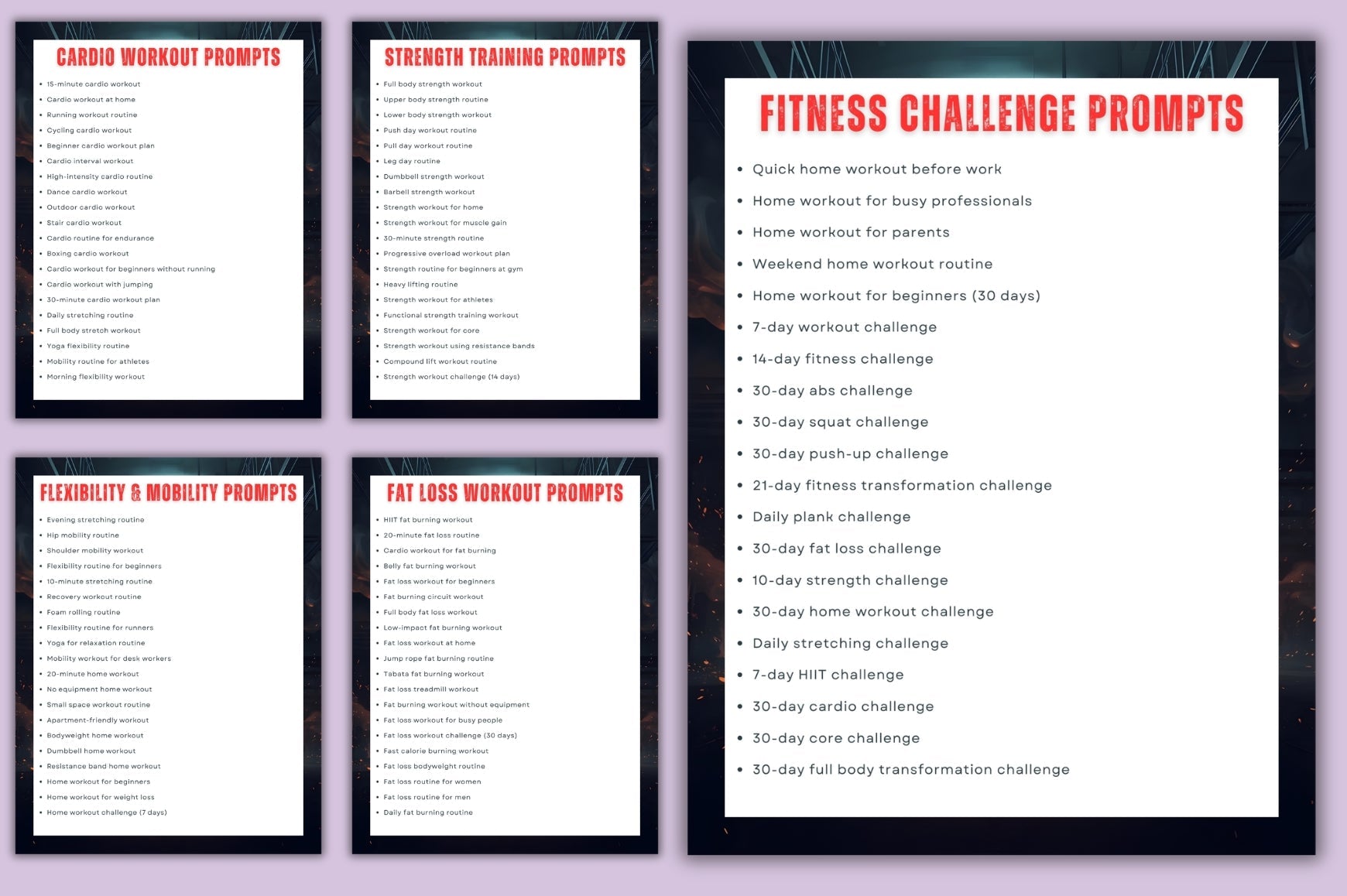 Workout Routine Prompts