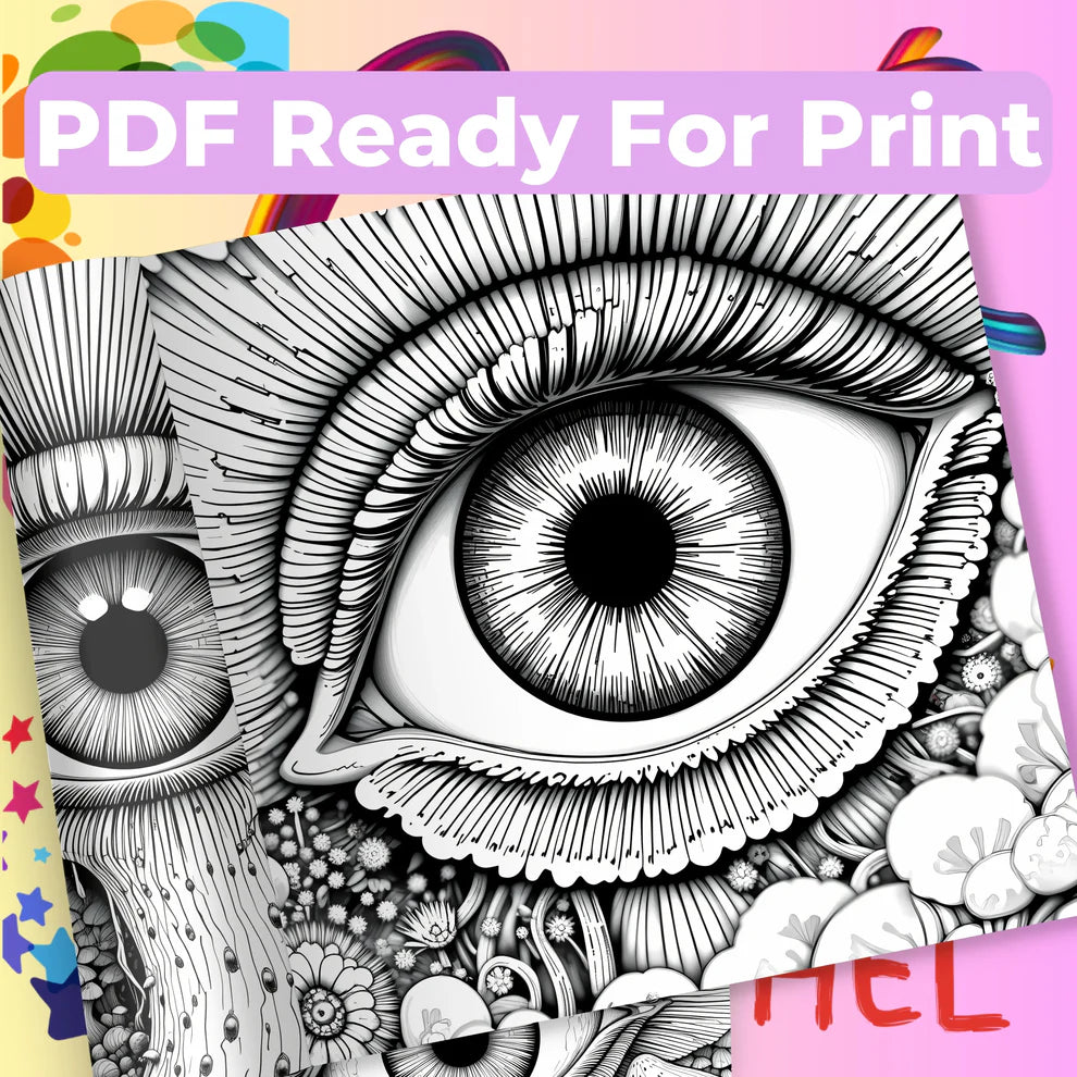 Fantasy Eyes Coloring Book Bundle