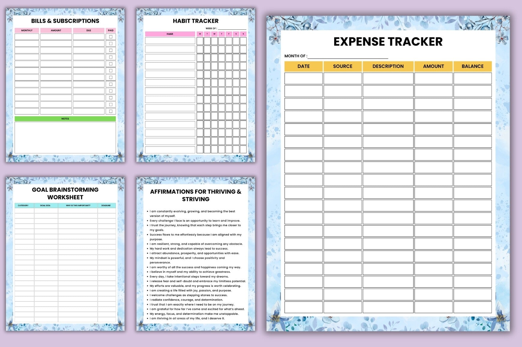 Thrive Strive Productivity Planner