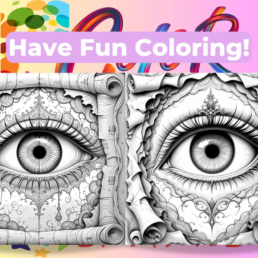 Fantasy Eyes Coloring Book Bundle