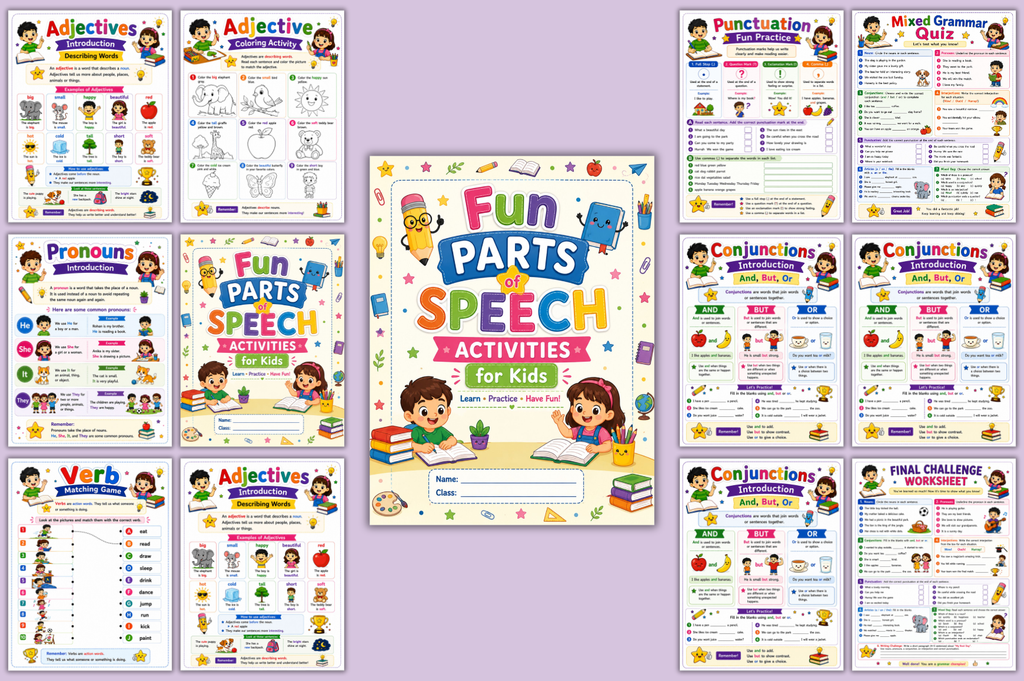Fun Parts Of Speech Activities