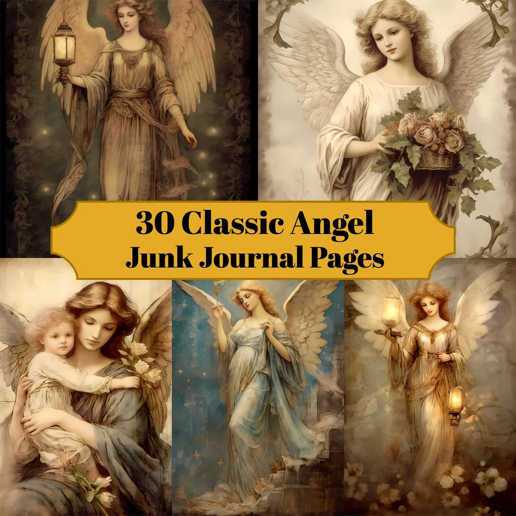  Get Free Classic Angels Junk Journal Pages