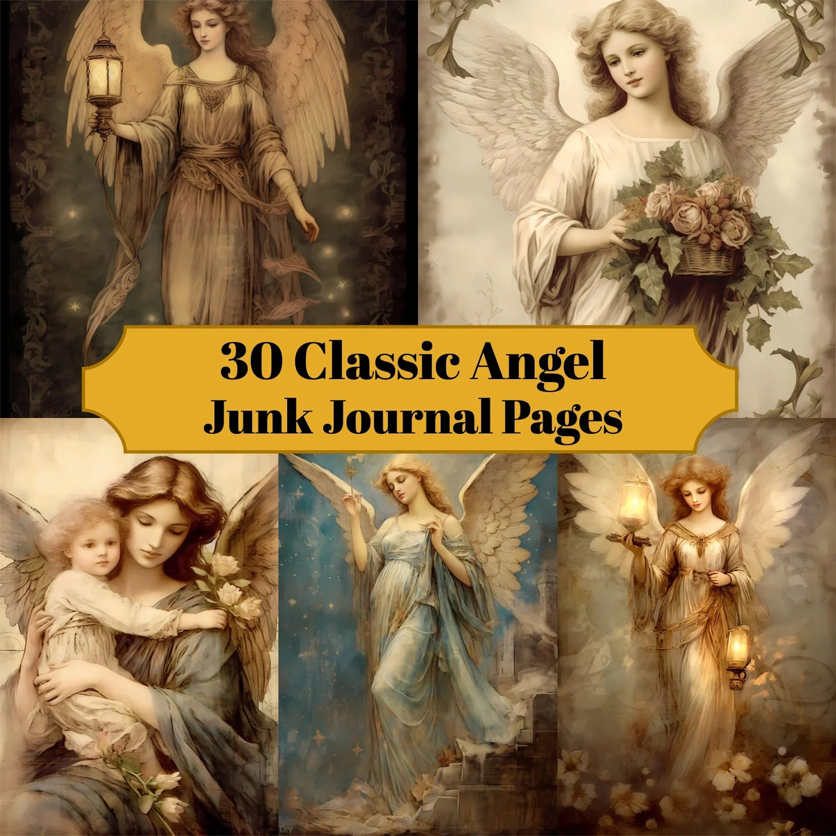  Get Free Classic Angels Junk Journal Pages