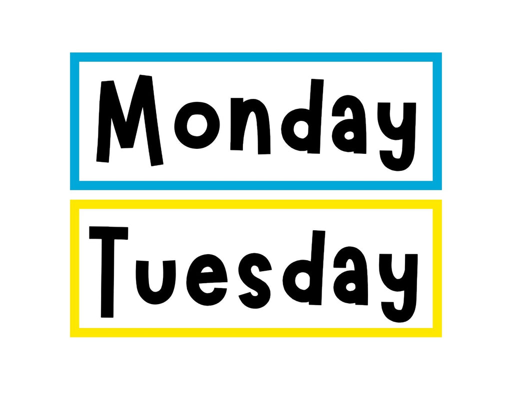 Days of the Week Flashcards