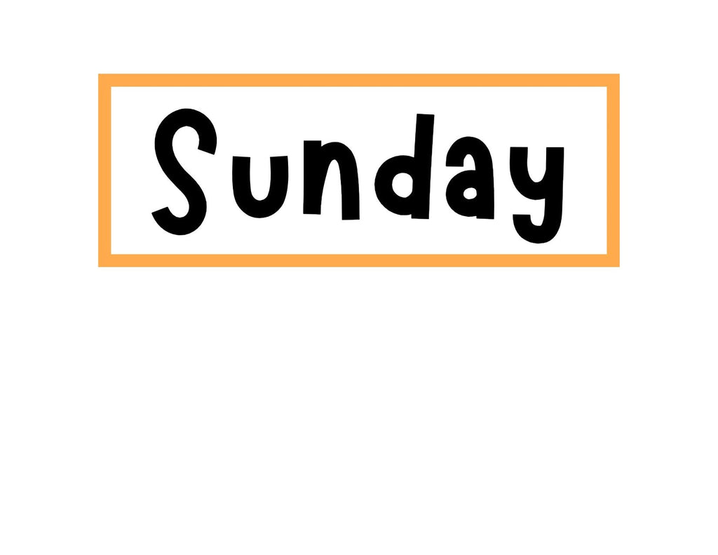 Days of the Week Flashcards