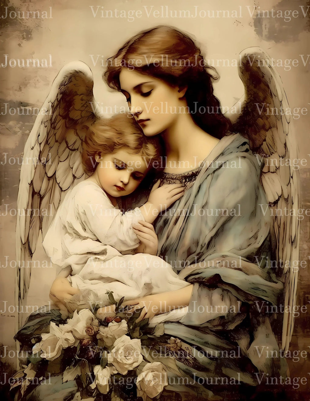 Classic Angels Junk Journal Pages