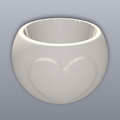 Heart Planter Table With Hole 3D Print STL File