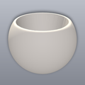 Laughing Emoji Planter Table Open 3D Print STL File