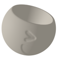 Laughing Emoji Planter Table With Hole 3D Print STL File