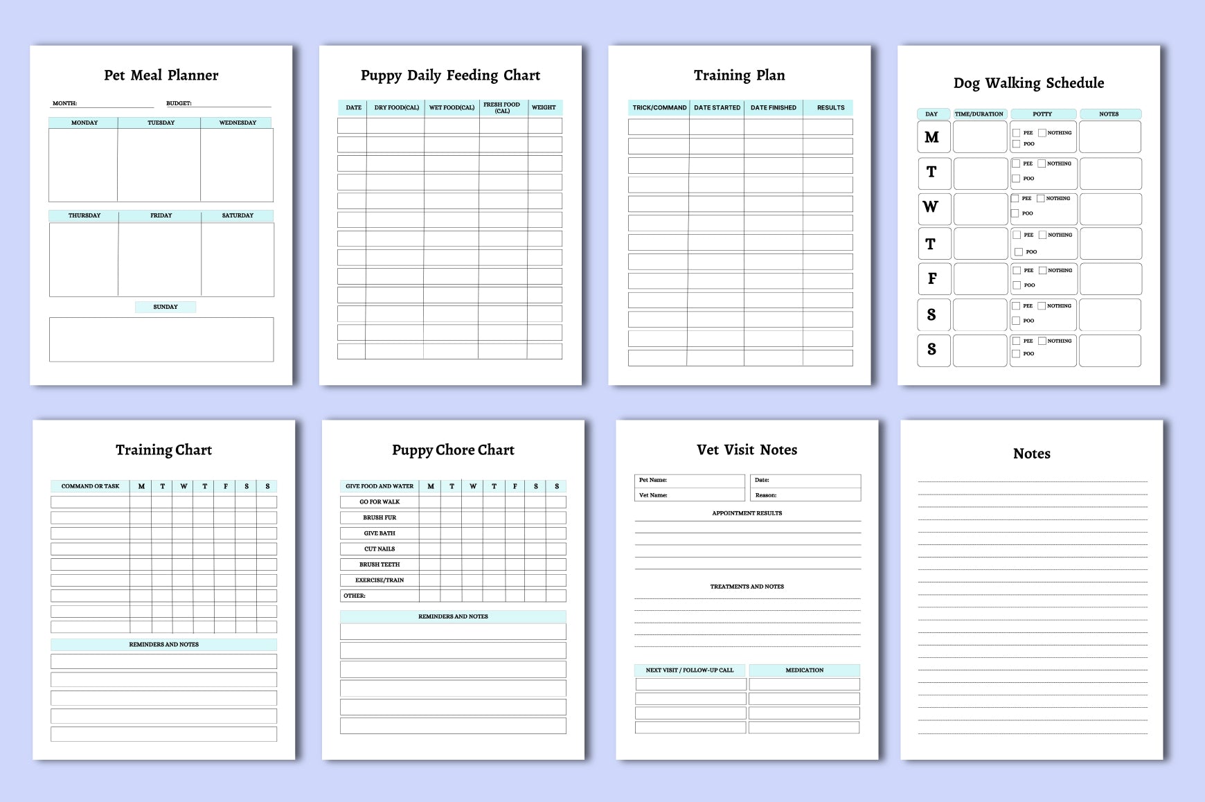 New Puppy Planner