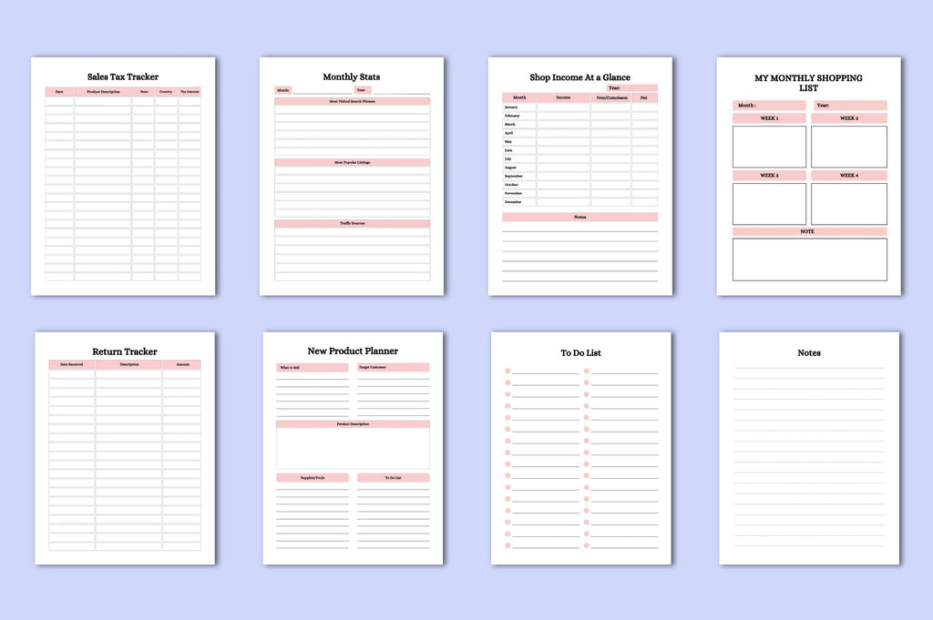Online Shop Planner