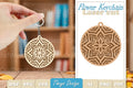 Flower Mandala Keychain Clipart Bundle