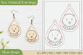 Sea Animal Earrings SVG Bundle