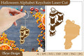 Halloween Keychain Alphabet SVG