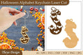 Halloween Keychain Alphabet SVG