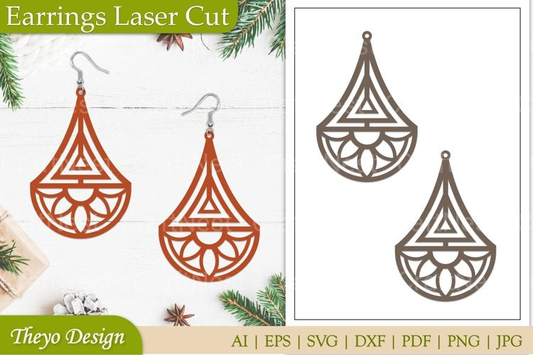 Mandala Lasercut Earrings SVG Bundle