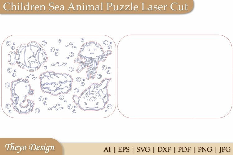 Sea Animal Puzzle SVG
