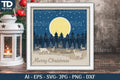 Shadow Box Christmas Layered Papercut SVG