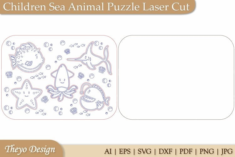 Sea Animal Puzzle SVG
