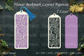 Flower Bookmarks Layered Papercut SVG