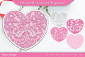 Heart D Layered Papercut SVG Bundle
