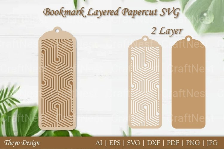 Bookmarks Layered Papercut SVG Bundle