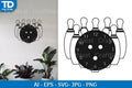 Pin Bowling Clock SVG Bundle