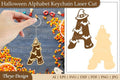 Halloween Keychain Alphabet SVG