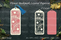 Flower Bookmarks Layered Papercut SVG Bundle
